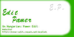 edit pamer business card
